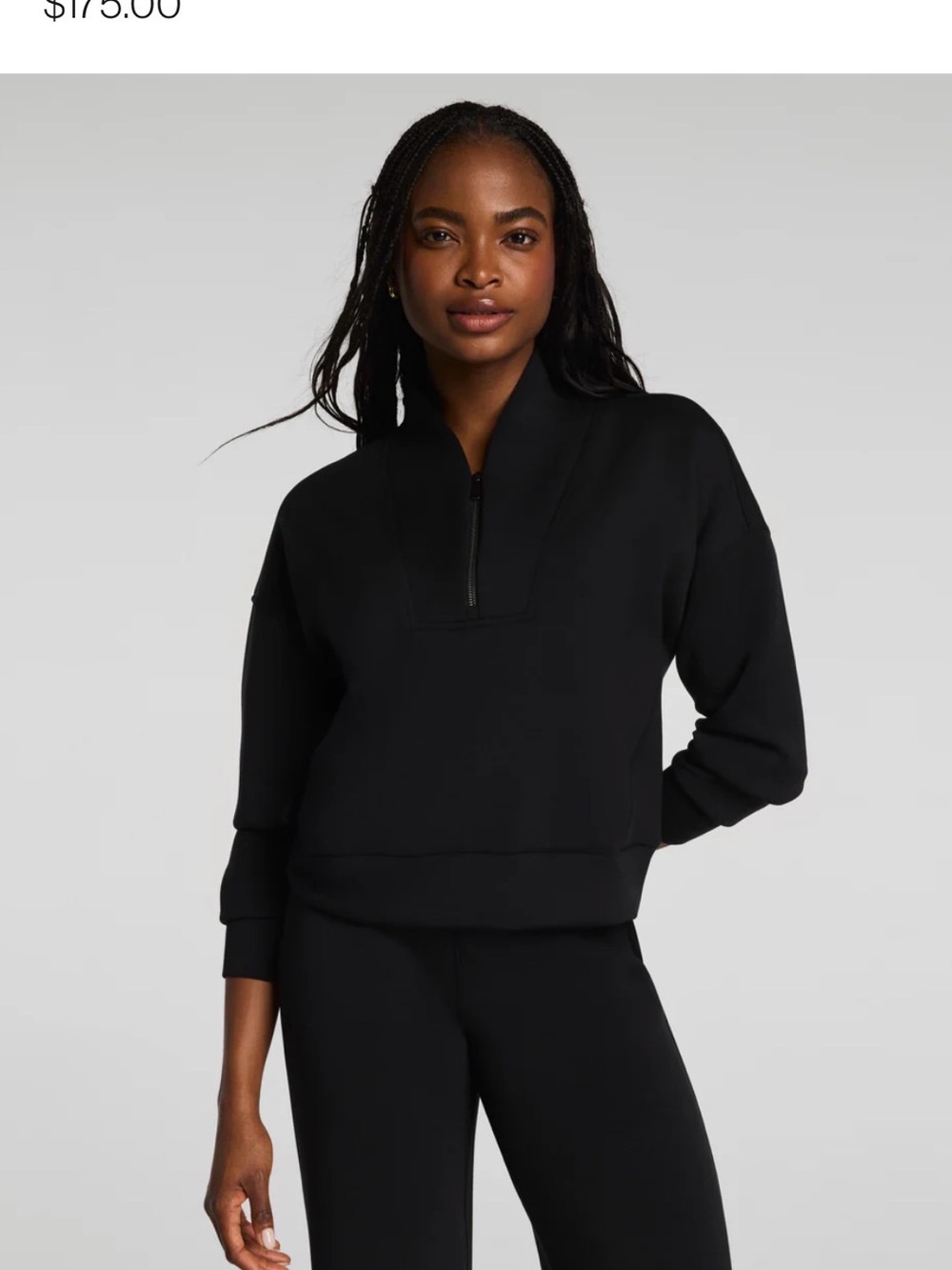 SPANX AirEssentials Black Half-Zip Pullover